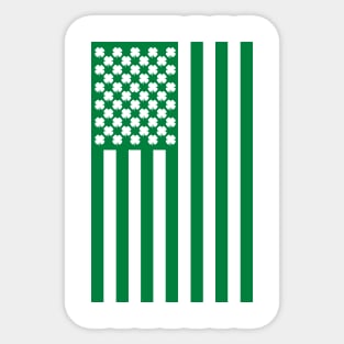 Irish American Shamrock Flag Sticker